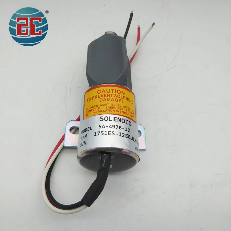 SA-4876-12 1751ES-12E6ULB5S8 Zawór elektromagnetyczny stopu do silnika koparki 12V 3 przewody