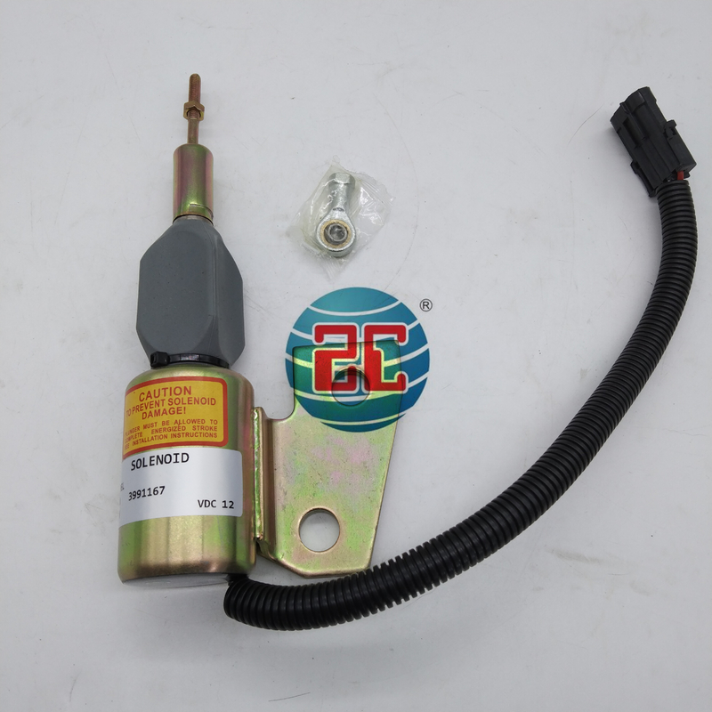 3991167 zawór elektromagnetyczny zatrzymania pasuje do części silnika koparki Cummins 4BT 4BT3.3 4BT 3.9 4B3.9-C